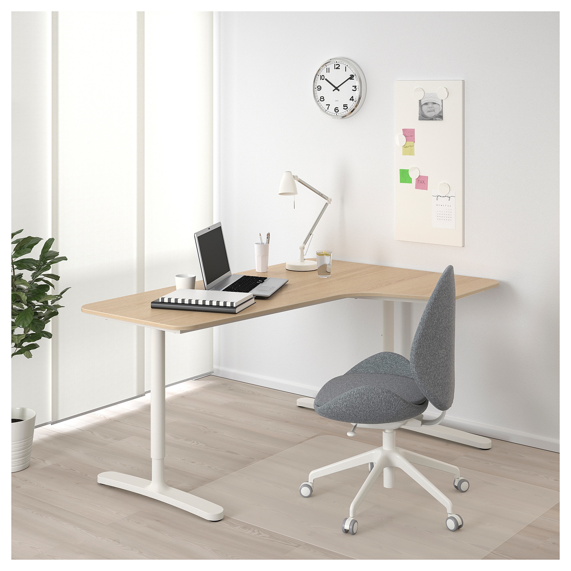 IKEA BEKANT L字テーブル デスク 左 - オフィス用家具